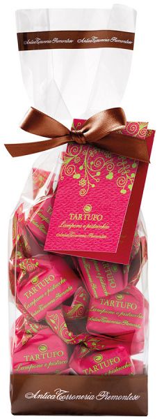 Truffles with pistachio and raspberry - Antica Torroneria Piemontese